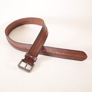 Tommy Hilfiger Brown Leather Men's Belt - Size 30/32 - NWT